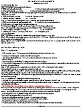 Đề và đáp án kiểm tra học kì I Lịch sử lớp 8 - Năm học 2016-2017